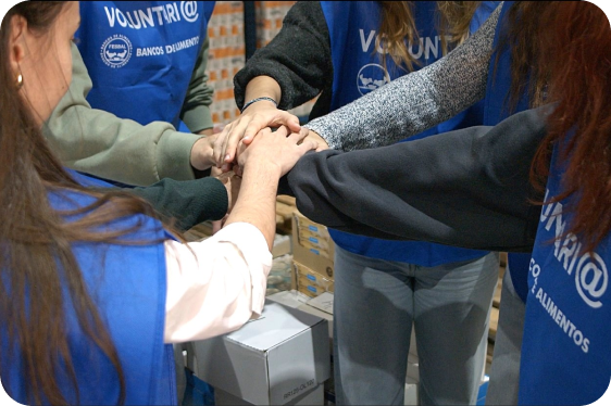 El voluntariado de los Bancos de Alimentos